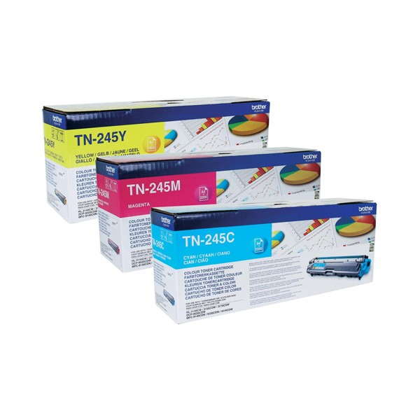 BROTHER TN-245 Pack Couleurs - Pack de 3 cartouches couleurs Brother TN245C/TN245M/TN245Y BROTHER TN-245 Pack Couleurs