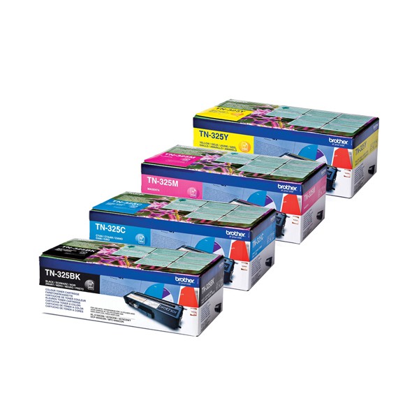BROTHER TN-325 Pack 4 - Pack de 4 cartouches toner Brother TN325 noir et couleurs BROTHER TN-325 Pack 4