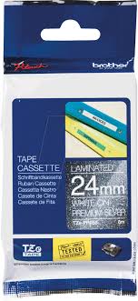 BROTHER TZEPR955 - TZEPR955 BROTHER PT 24MM WHITE-SILVER TAPE 8M LAMINATED BROTHER TZEPR955