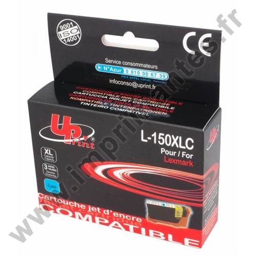 LEXMARK 14N1615e C - Cartouche jet d'encre cyan n°150XL LEXMARK 14N1615e C