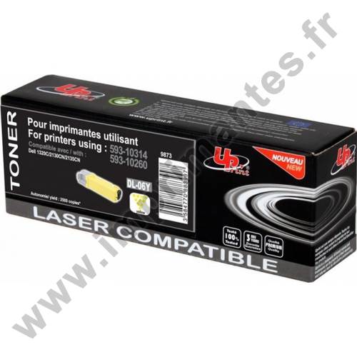 DELL 593-10260 C - Toner laser jaune compatible dell 1320 59310260 PN124-KU054 D2130Y DELL 593-10260 C