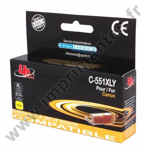 CANON CLI-551Y XL C - Cartouche jet d'encre jaune CLI551XLY 6446B001 CANON CLI-551Y XL C