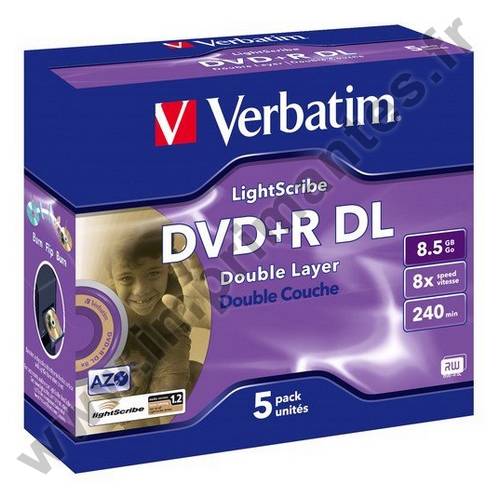 VERBATIM DVD+R DL x5