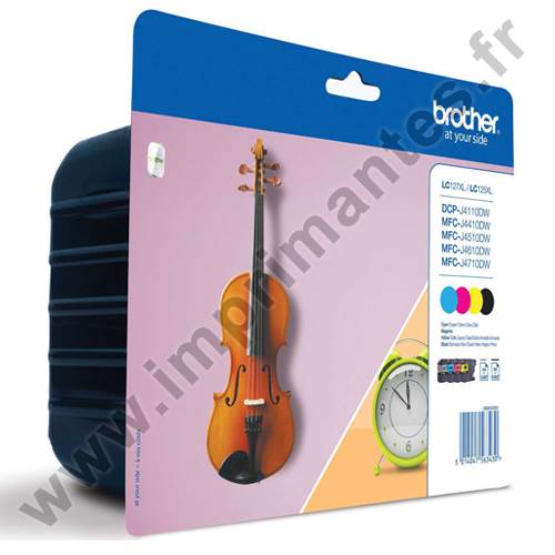 BROTHER LC127XL Pack 4 - Pack de 4 cartouches jet d'encre LC127XL LC125XL noire et couleurs BROTHER LC127XL Pack 4