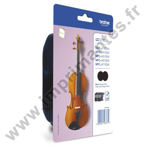 BROTHER LC127XL-BK Pack 2 - Pack de 2 cartouches jet d'encre noires LC127XL-BK BROTHER LC127XL-BK Pack 2