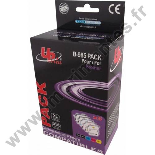 BROTHER LC985 Pack 5 C - Pack économique de 5 cartouches jet d'encre LC985 noire et couleurs BROTHER LC985 Pack 5 C