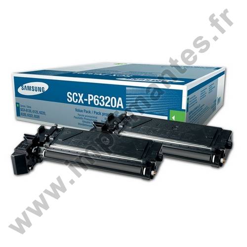 SAMSUNG SCX-P6320A ELS - Pack de 2 toners laser noirs SCX6320D8 SCXP6320A SV496A SAMSUNG SCX-P6320A ELS