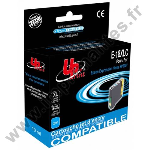 EPSON T1812 C - Cartouche jet d'encre cyan 18XL "Pâquerette" EPSON T1812 C