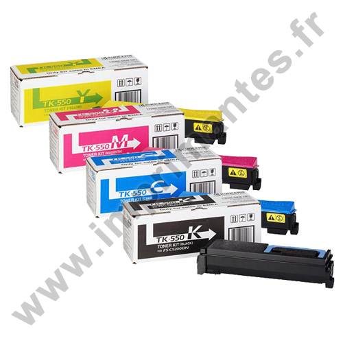 KYOCERA TK-550 Pack 4 - Pack de 4 toners laser noir et couleurs TK550 KYOCERA TK-550 Pack 4