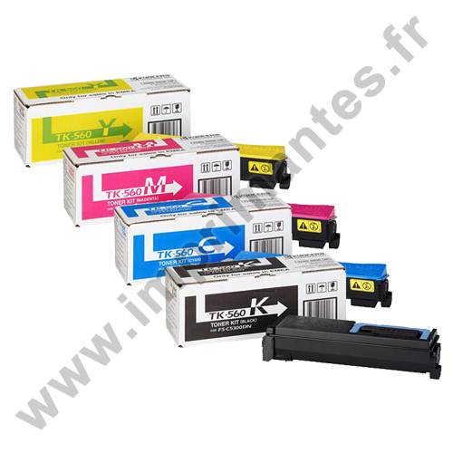 KYOCERA TK-560 Pack 4 - Pack de 4 toners laser noir et couleurs TK560 KYOCERA TK-560 Pack 4