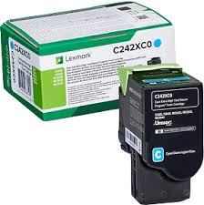 LEXMARK C242XC0 C240X20 - LEXMARK Cartouche Toner Cyan 3500 pages C242XC0 C240X20 LEXMARK C242XC0 C240X20
