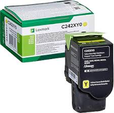 LEXMARK C242XY0 C240X40 - Cartouche Toner Jaune Originale Lexmark 3500 pages C242XY0 C240X40 LEXMARK C242XY0 C240X40