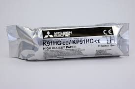 Mitsubishi KP91HG-CE - Papier thermique, rouleau, Mitsubishi Thermopapier (KP91HG-CE) Papier médical Thermique Brillant Mitsubishi KP91HG-CE